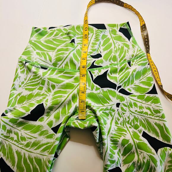 Alo Palm Springs Printed High Rise Leggings Size S Small Green Cream - Picture 8 of 10